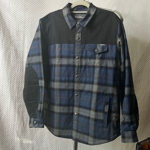 Eddie Bauer shacket jacket coat snap closure quilted